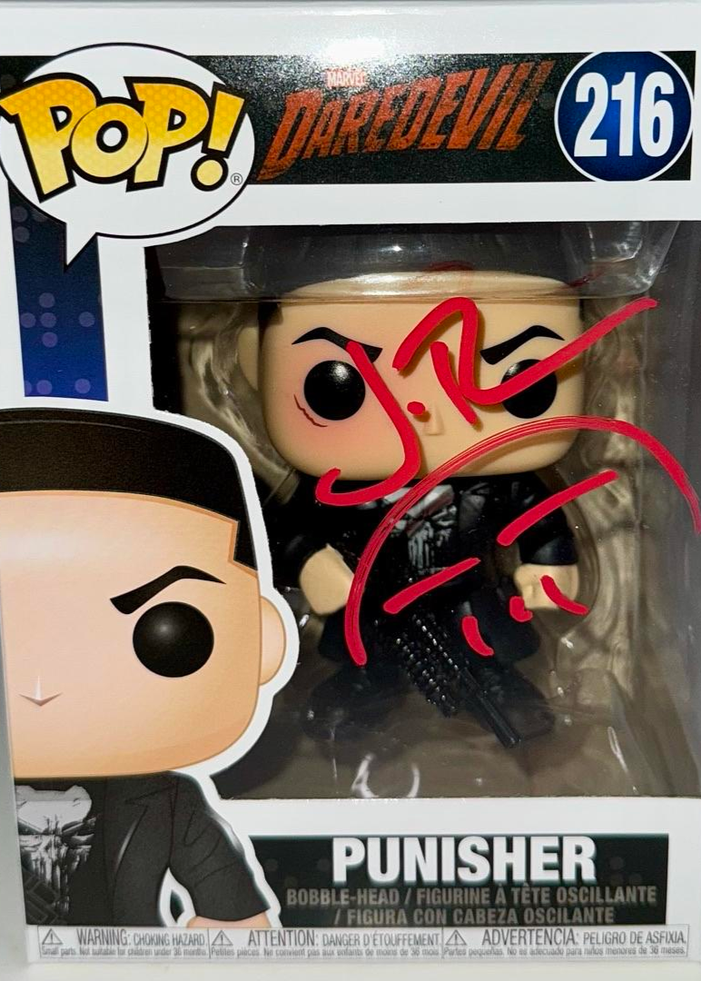 Jon Bernthal Signed Funko Pop #216 "Punisher" w/Drawing (Daredevil) - JSA COA